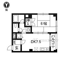 プルミエール 1DKの間取図画像