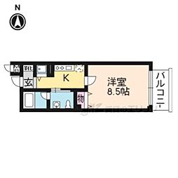 SHICATAONZEBLDG 1Kの間取図画像