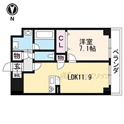 セントリヴィエ二条 1LDKの間取図画像