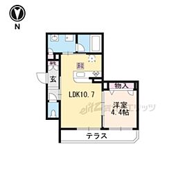 イストワール御池 1LDKの間取図画像