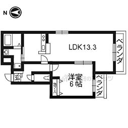 ウェルフラッツ押小路 1LDKの間取図画像