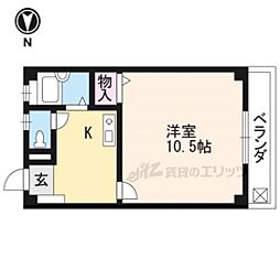 メゾン中町 1Kの間取図画像