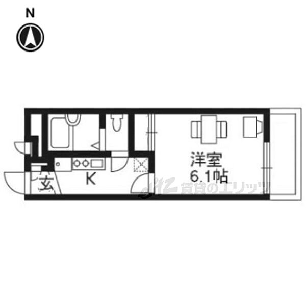 京都府宇治市宇治矢落(賃貸アパート1K・2階・19.87㎡)の写真 その2