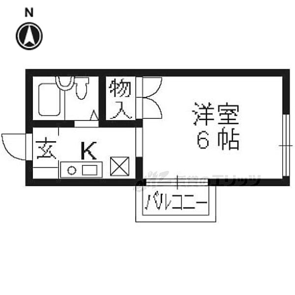 京都府宇治市菟道谷下り(賃貸アパート1K・3階・14.58㎡)の写真 その2