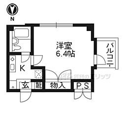 JR東海道・山陽本線 京都駅 徒歩12分の賃貸マンション 3階1Kの間取り