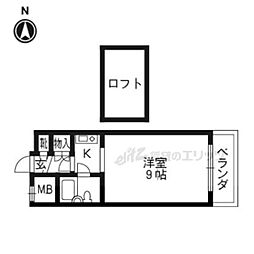グランドハイツ津田 1Kの間取図画像