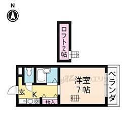 ベル・エポック 5階1Kの間取り