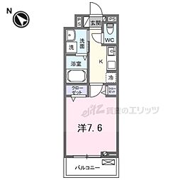 フリージア 2階1Kの間取り