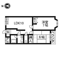 ファミール上原 1階2LDKの間取り