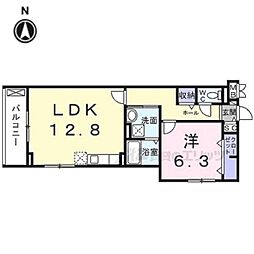 リボーン明誠 2階1LDKの間取り