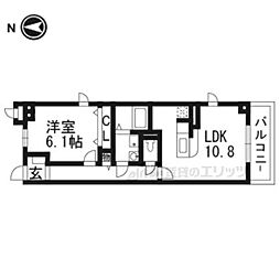 アクアパレス 7階1LDKの間取り