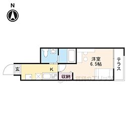 いろは梅小路 1階1Kの間取り