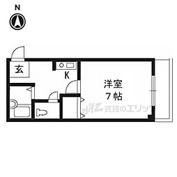 SOLEIL春日 3階1Kの間取り
