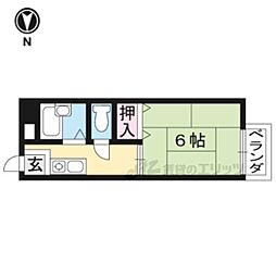 サンライフシティ 2階1Kの間取り