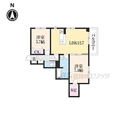 Ｍａｐｌｅ　Ｇａｒｄｅｎ 3階2LDKの間取り