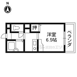 ハイメディア21 1階1Kの間取り