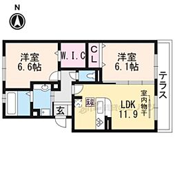 シャルマンコートドゥ 2LDKの間取図画像