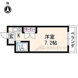 ソグノコート 1Kの間取図画像