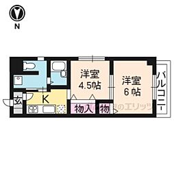 フォルティ西大路 2Kの間取図画像