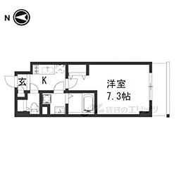 アドバンス京都デタンデュ 1Kの間取図画像