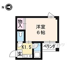 コーポエイト 1Kの間取図画像