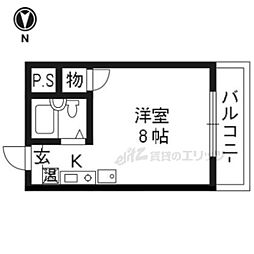 大林マンション ワンルームの間取図画像