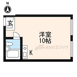 アレックスビル3 ワンルームの間取図画像