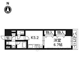 アーバネックス室町 1DKの間取図画像