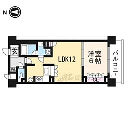 リーガル京都四条烏丸2 1LDKの間取図画像