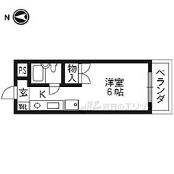 カーサ・ドマーニ 1Kの間取図画像