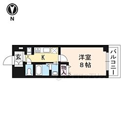 シーリアス1 1Kの間取図画像