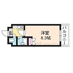 グランフィールド桂 1Kの間取図画像