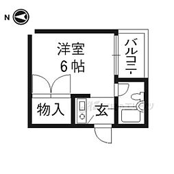 メゾンタマミ ワンルームの間取図画像