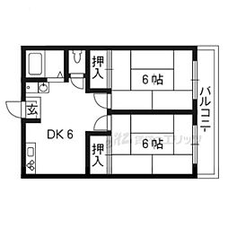 ワイズビレッジ 2DKの間取図画像