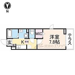 エアリーガーデン 1Kの間取図画像