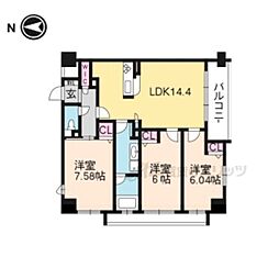Ｃｅｄａｒ　Ｆｏｒｅｓｔ京都北山 5階3LDKの間取り