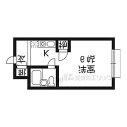 ＫＴマンション 2階1Kの間取り