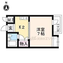 ハイツおおくら 1Kの間取図画像