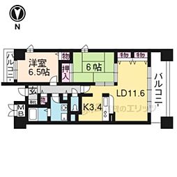 メゾン油小路 2LDKの間取図画像