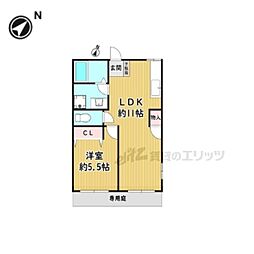 タウニィ黒門 1LDKの間取図画像