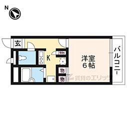 レオパレスサンセット67 1Kの間取図画像