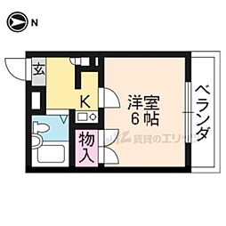 ルビナス竹澤 1Kの間取図画像