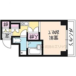 高辻ロイヤルフラッツ 1Kの間取図画像