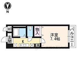 メゾンリーヴ 1Kの間取図画像