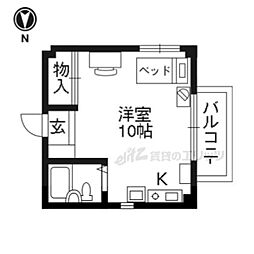 J・FACTORY ワンルームの間取図画像