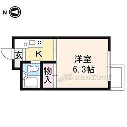 阪急京都本線 大宮駅 徒歩3分の賃貸マンション 3階1Kの間取り