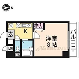 サムティ上堀川 2階1Kの間取り