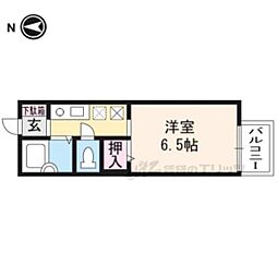 ケイアイ常盤 1階1Kの間取り