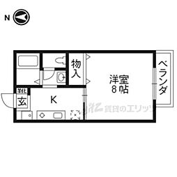 リブレ常盤 1階1Kの間取り