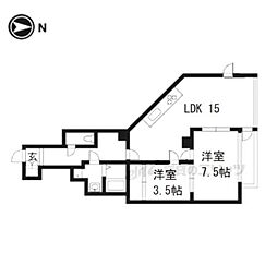 グランドメイソンセブン 2LDKの間取図画像